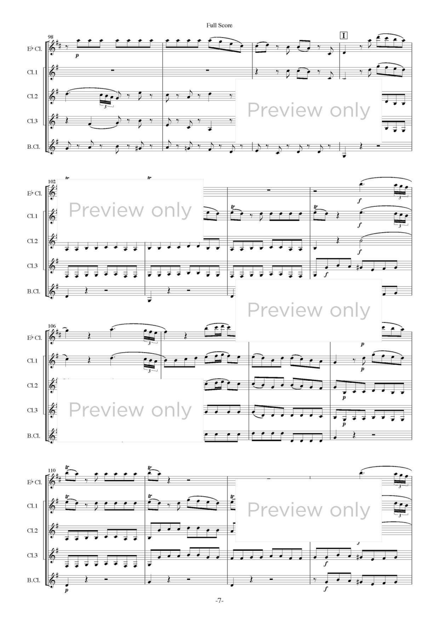 Eine Kleine Nachtmusik Mvt. I - Clarinet Quintet Clarinet Quintet scores gallery preview page 8