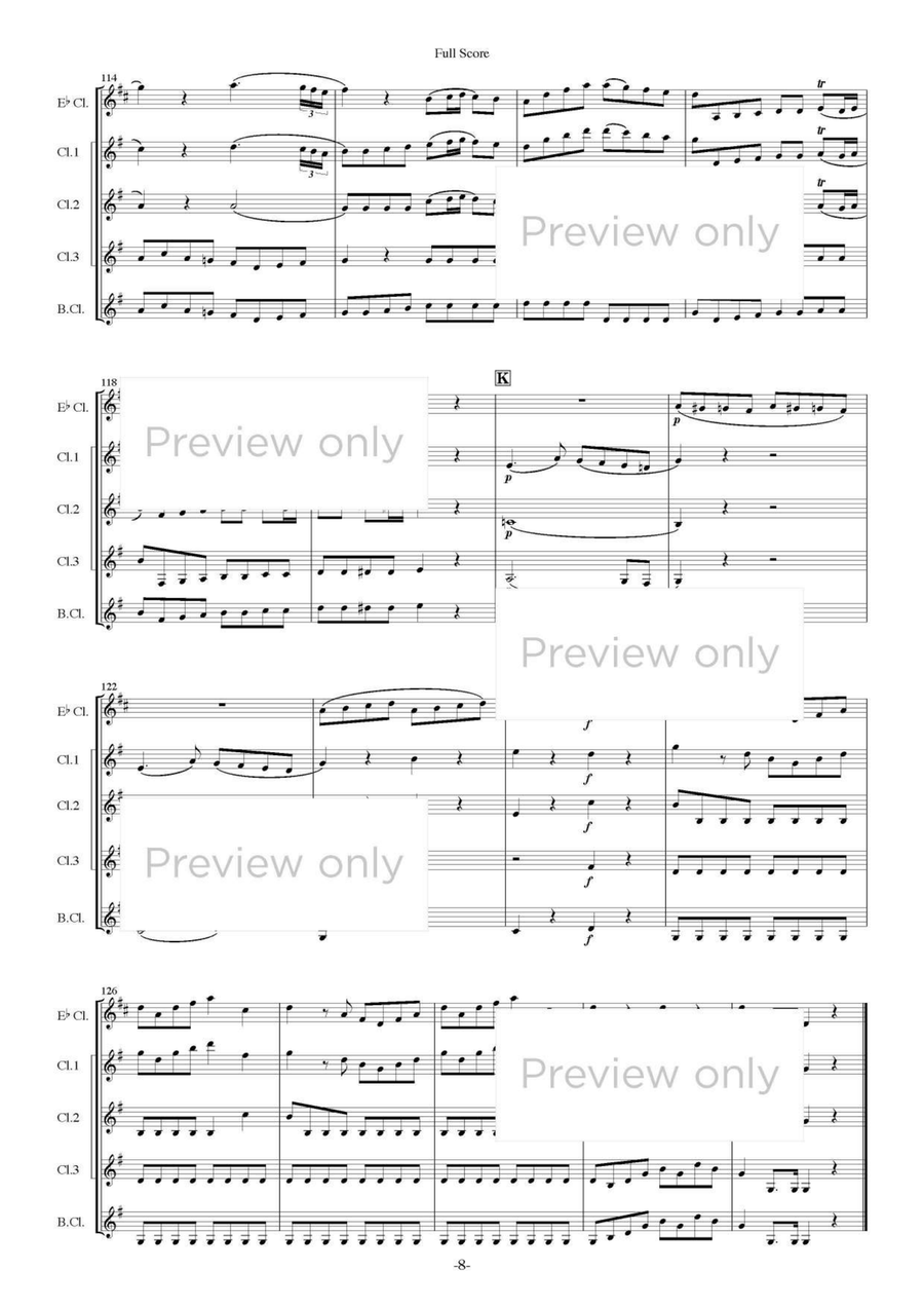 Eine Kleine Nachtmusik Mvt. I - Clarinet Quintet Clarinet Quintet scores gallery preview page 9