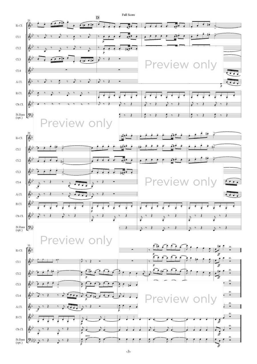 Swan Lake Op. 20, Dance of Little Swans and Spanish Dance - Clarinet Octet Clarinet Quartet scores gallery preview page 4