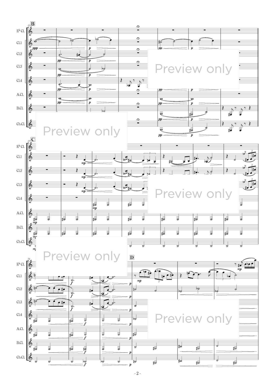 Thanatos - Clarinet Octet Clarinet Quartet scores gallery preview page 3