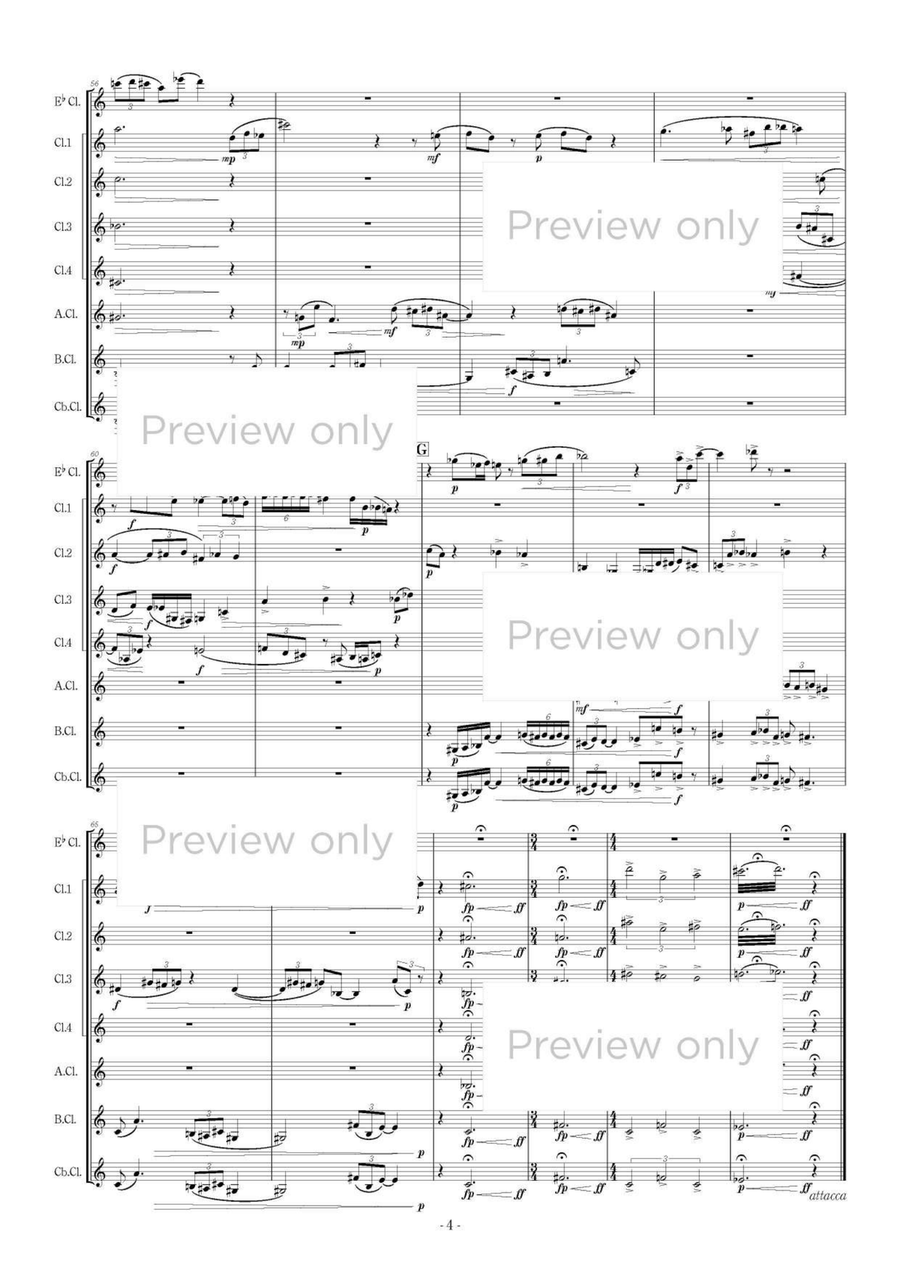 Thanatos - Clarinet Octet Clarinet Quartet scores gallery preview page 5