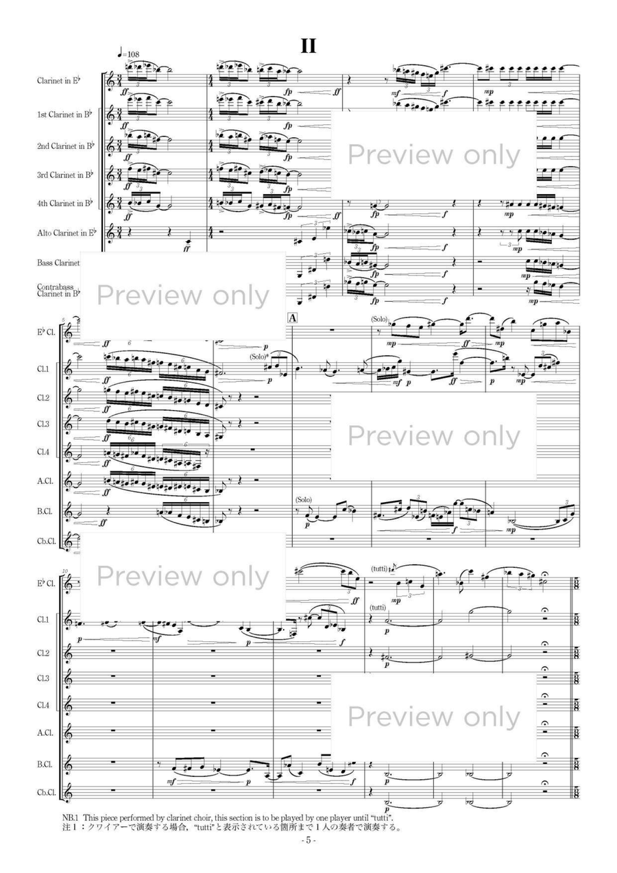 Thanatos - Clarinet Octet Clarinet Quartet scores gallery preview page 6