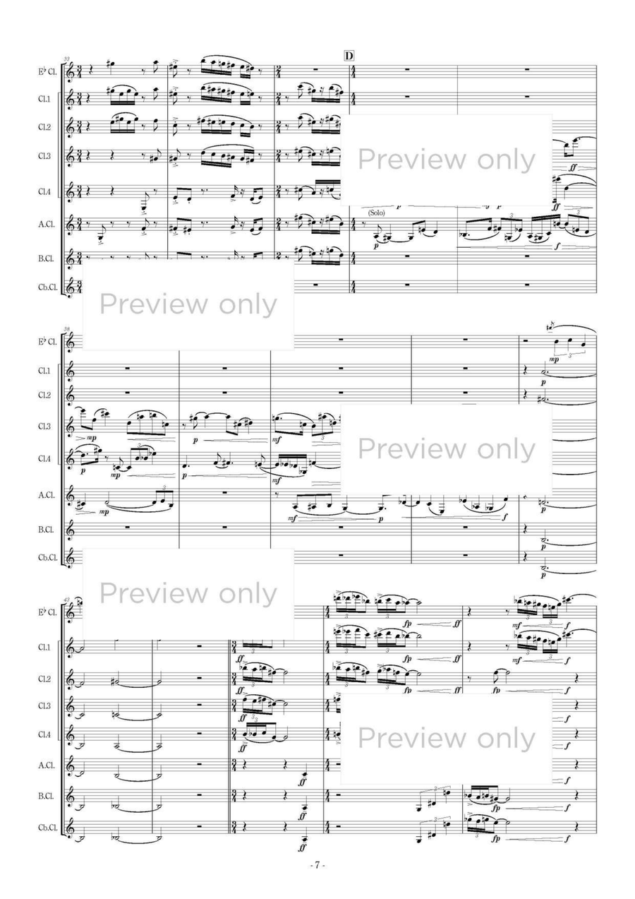 Thanatos - Clarinet Octet Clarinet Quartet scores gallery preview page 8