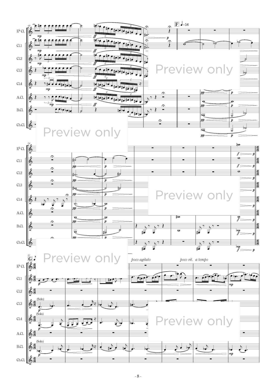 Thanatos - Clarinet Octet Clarinet Quartet scores gallery preview page 9
