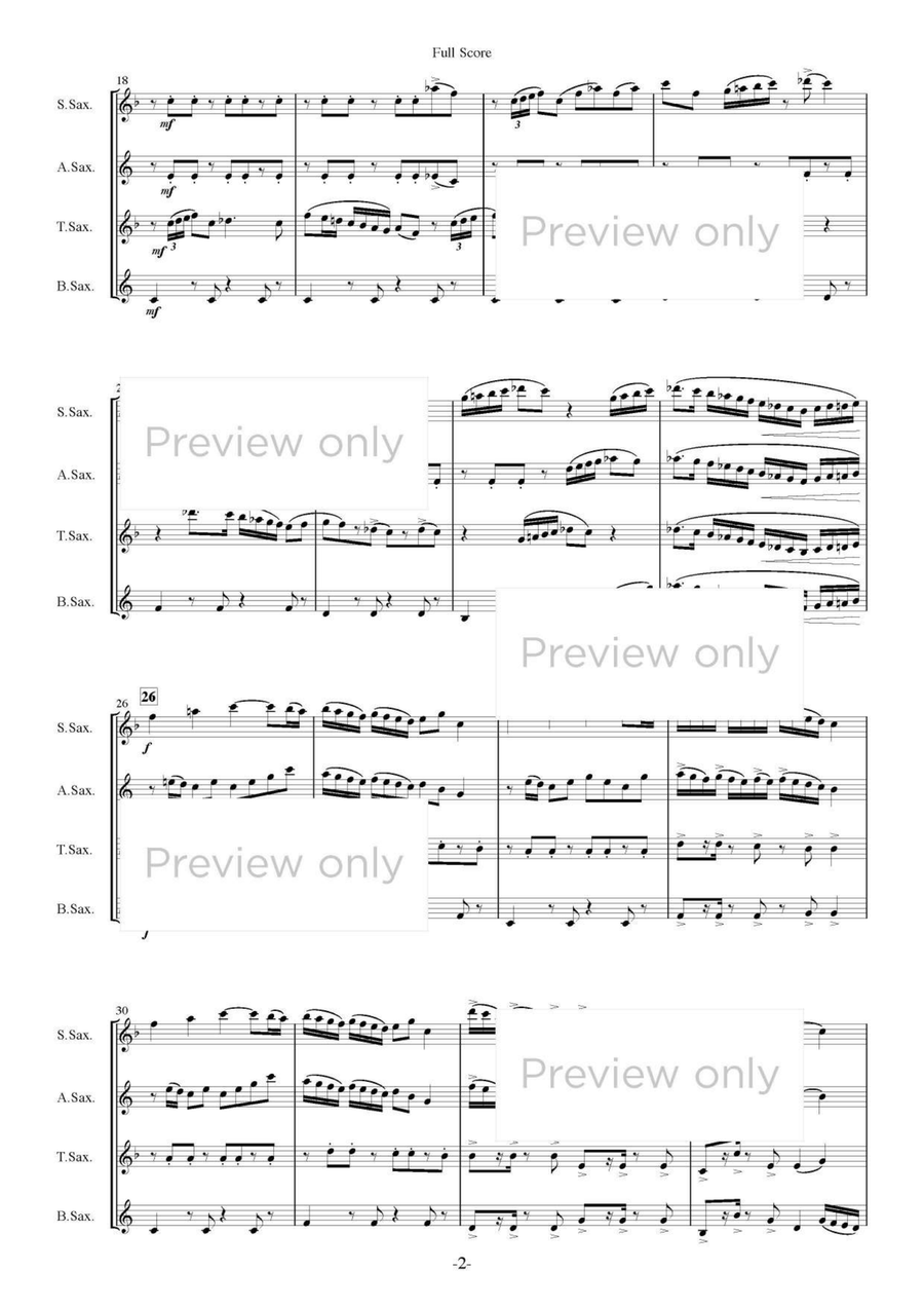 Saxophone Buskers for Quartet Saxophone Quartet scores gallery preview page 3
