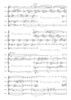 Arabesque No. 1 - Saxophone Quintet Saxophone Quintet scores gallery preview page 3