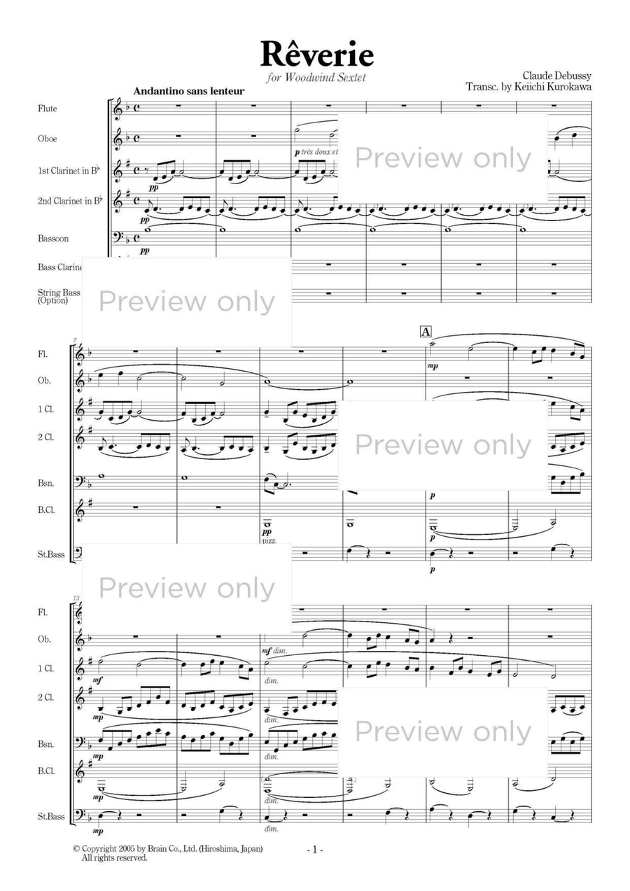 Rêverie - Woodwind Sextet Chamber Music scores gallery preview page 2