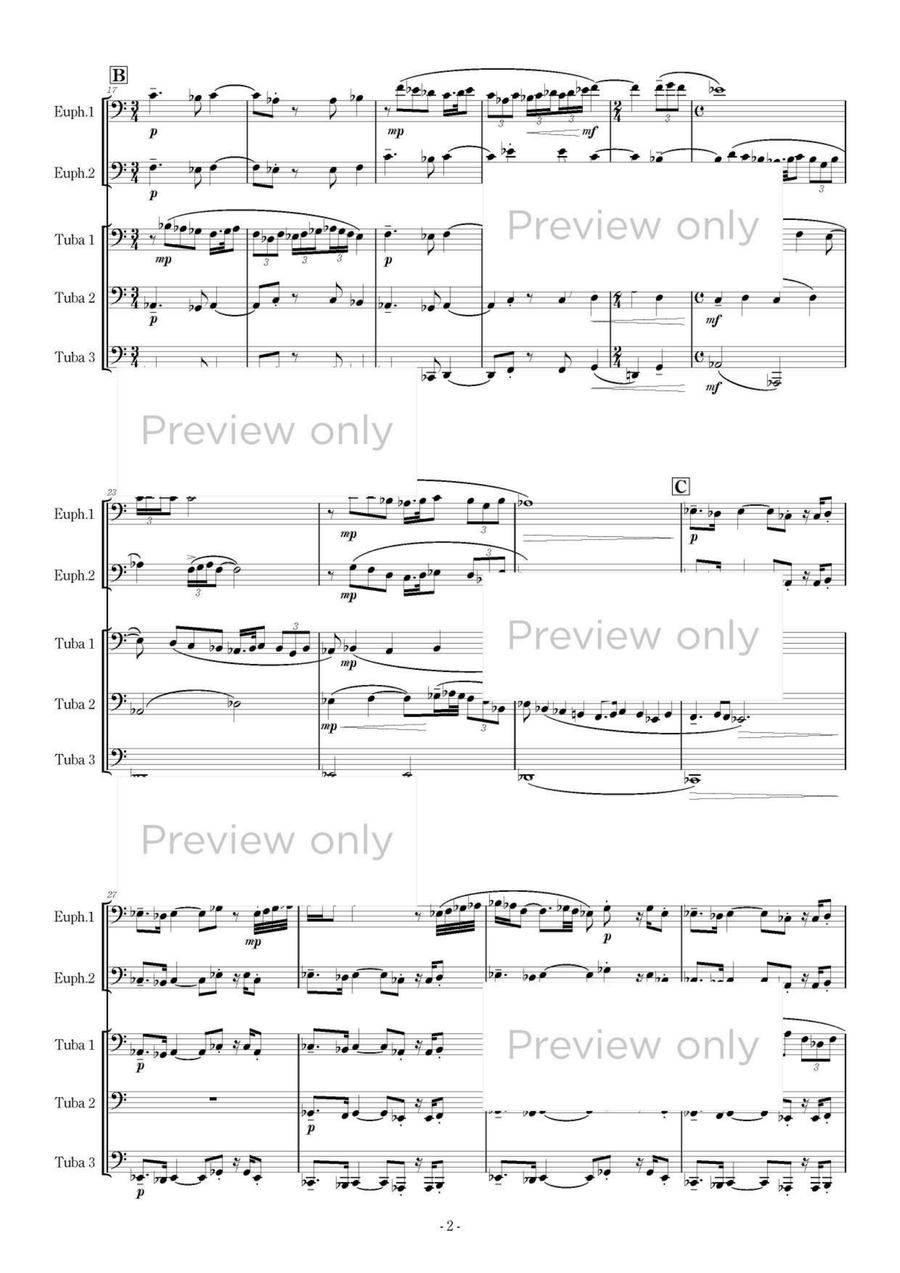 Street in Marina - Euphonium & Tuba Quintet Euphonium Duet scores gallery preview page 3