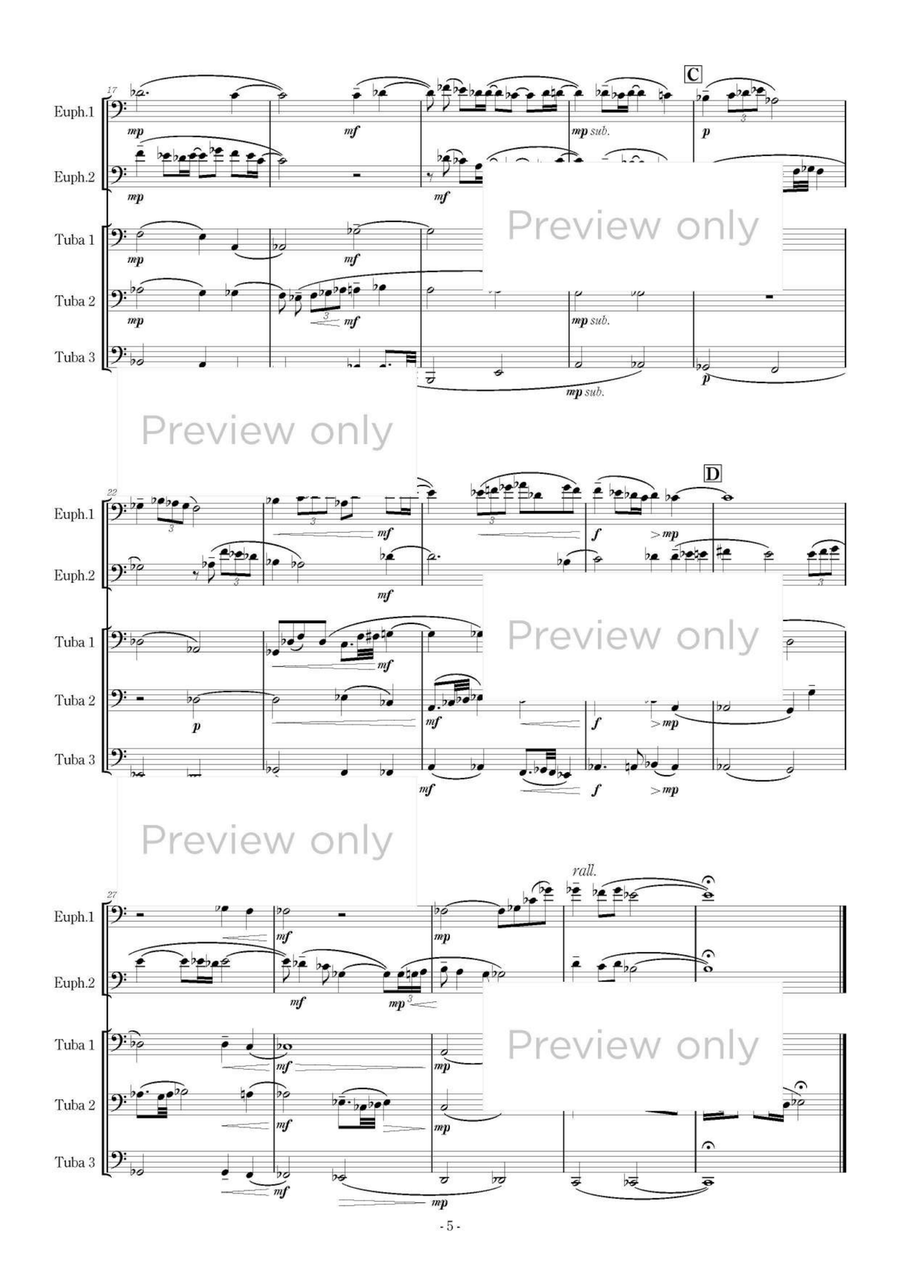 Street in Marina - Euphonium & Tuba Quintet Euphonium Duet scores gallery preview page 6