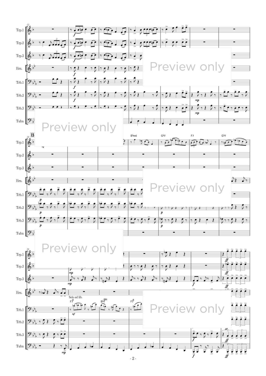 Teachi-tearu - Brass Octet Horn scores gallery preview page 3
