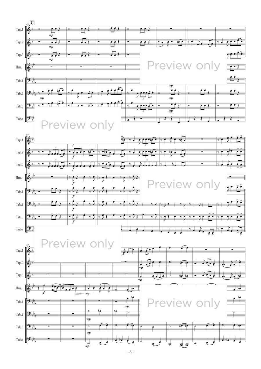 Teachi-tearu - Brass Octet Horn scores gallery preview page 4