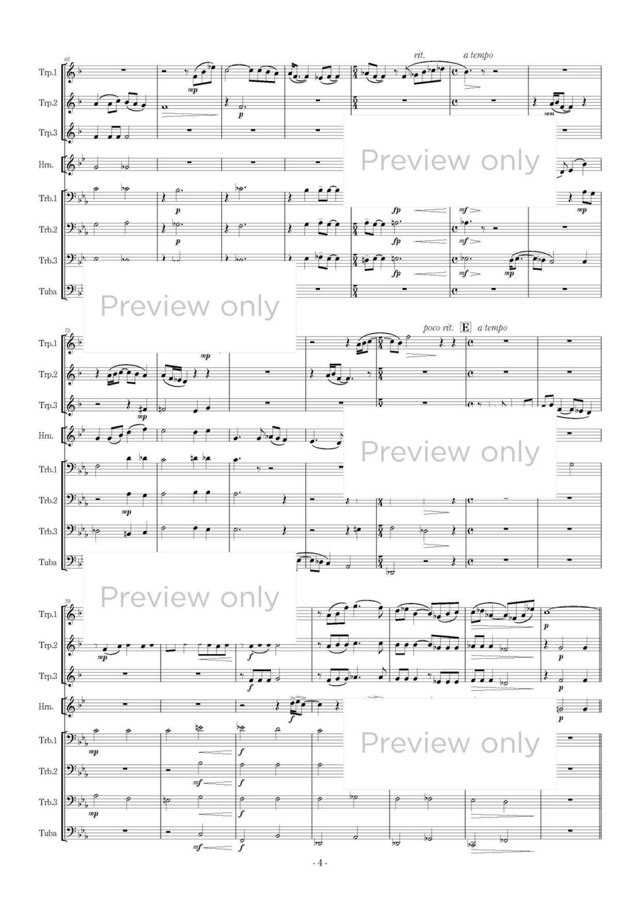 Teachi-tearu - Brass Octet Horn scores gallery preview page 5