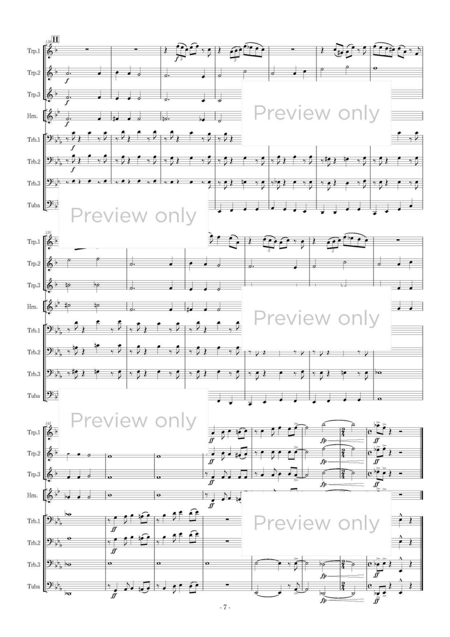 Teachi-tearu - Brass Octet Horn scores gallery preview page 8