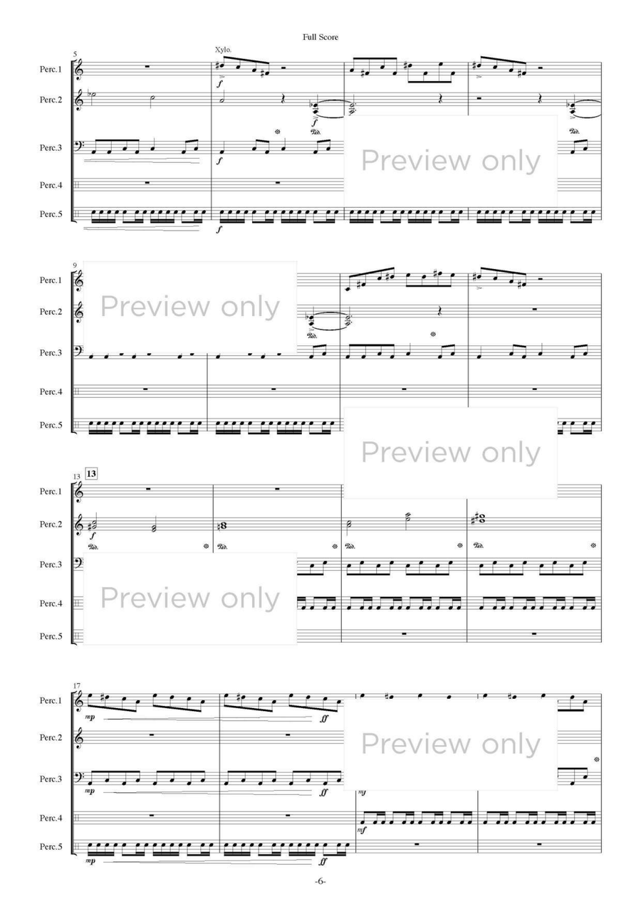 Second Suite - Percussion Quintet Snare Drum scores gallery preview page 7