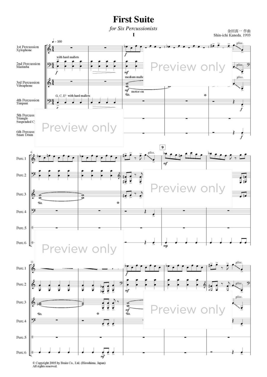 First Suite - Percussion Sextet Chamber Music scores gallery preview page 2
