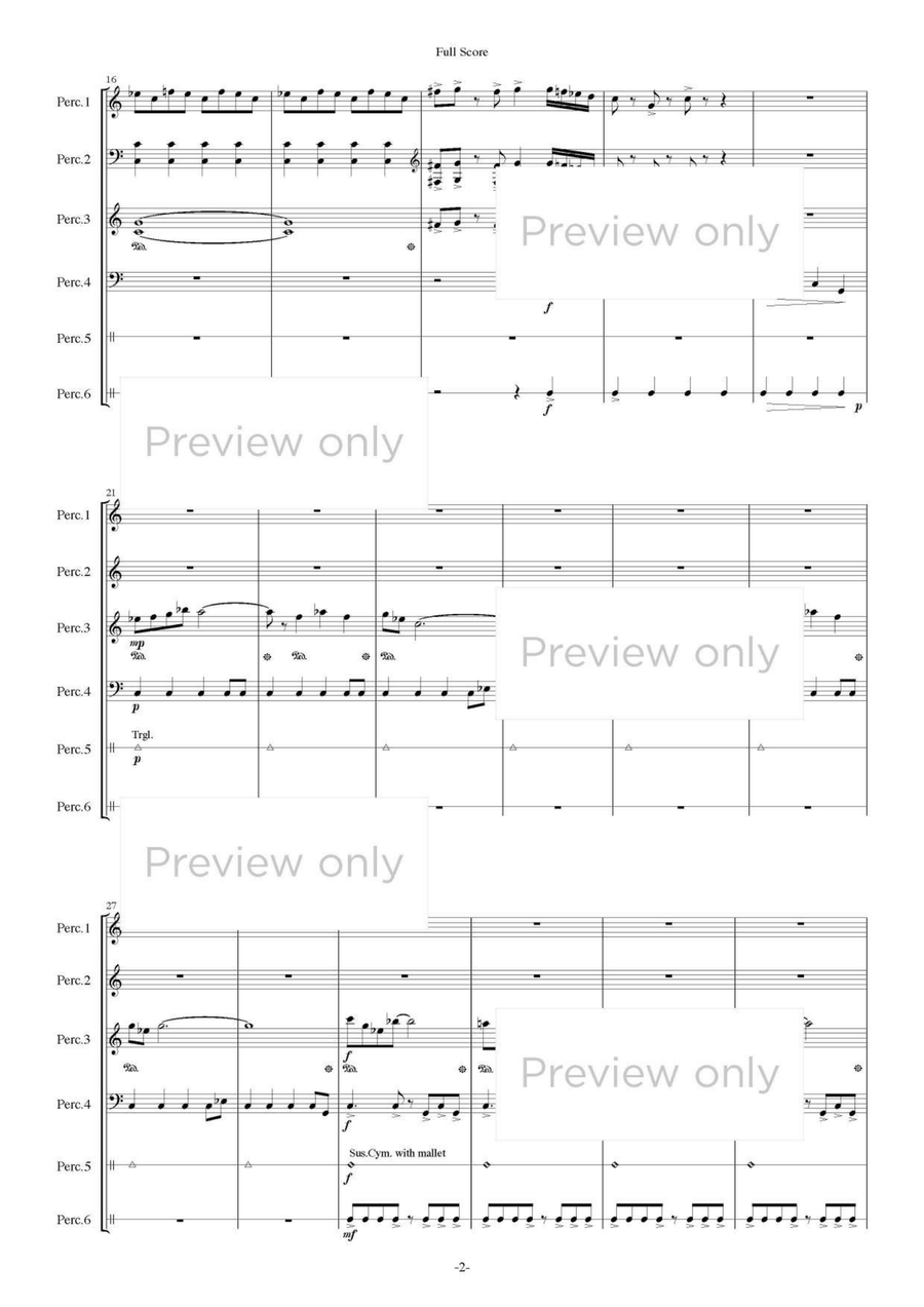 First Suite - Percussion Sextet Chamber Music scores gallery preview page 3