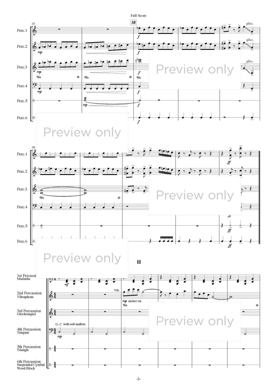 First Suite - Percussion Sextet Chamber Music scores gallery preview page 4