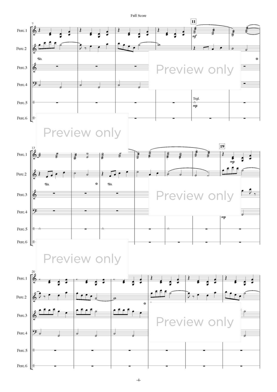 First Suite - Percussion Sextet Chamber Music scores gallery preview page 5
