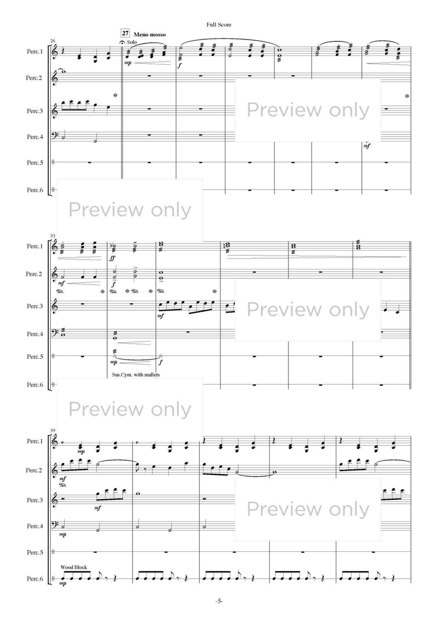 First Suite - Percussion Sextet Chamber Music scores gallery preview page 6
