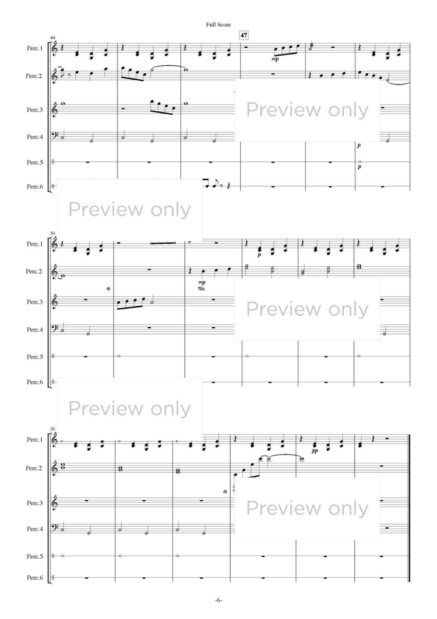 First Suite - Percussion Sextet Chamber Music scores gallery preview page 7