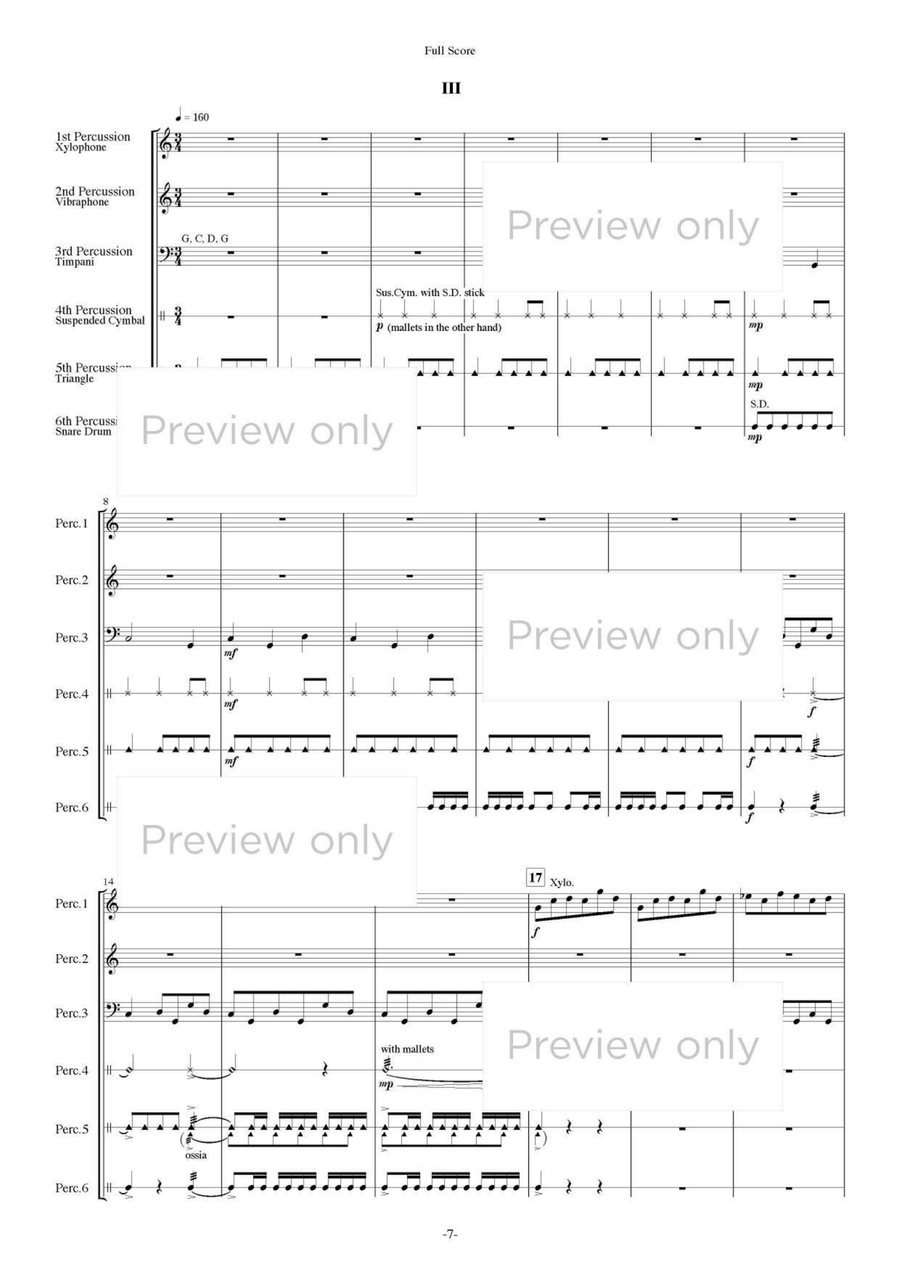 First Suite - Percussion Sextet Chamber Music scores gallery preview page 8