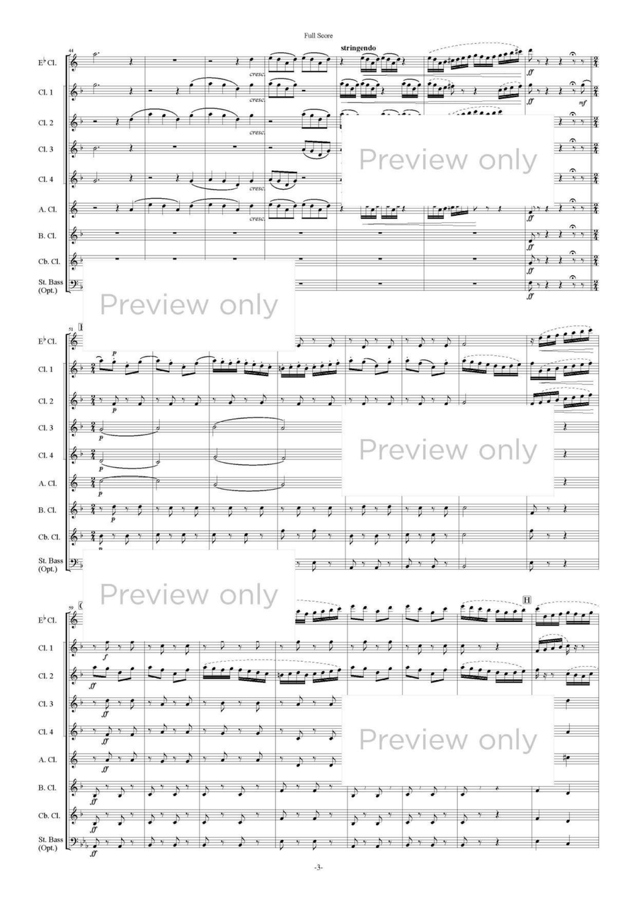 Swan Lake op.20: Pas d'action, Danse napolitaine - Clarinet Octet Clarinet Quartet scores gallery preview page 4