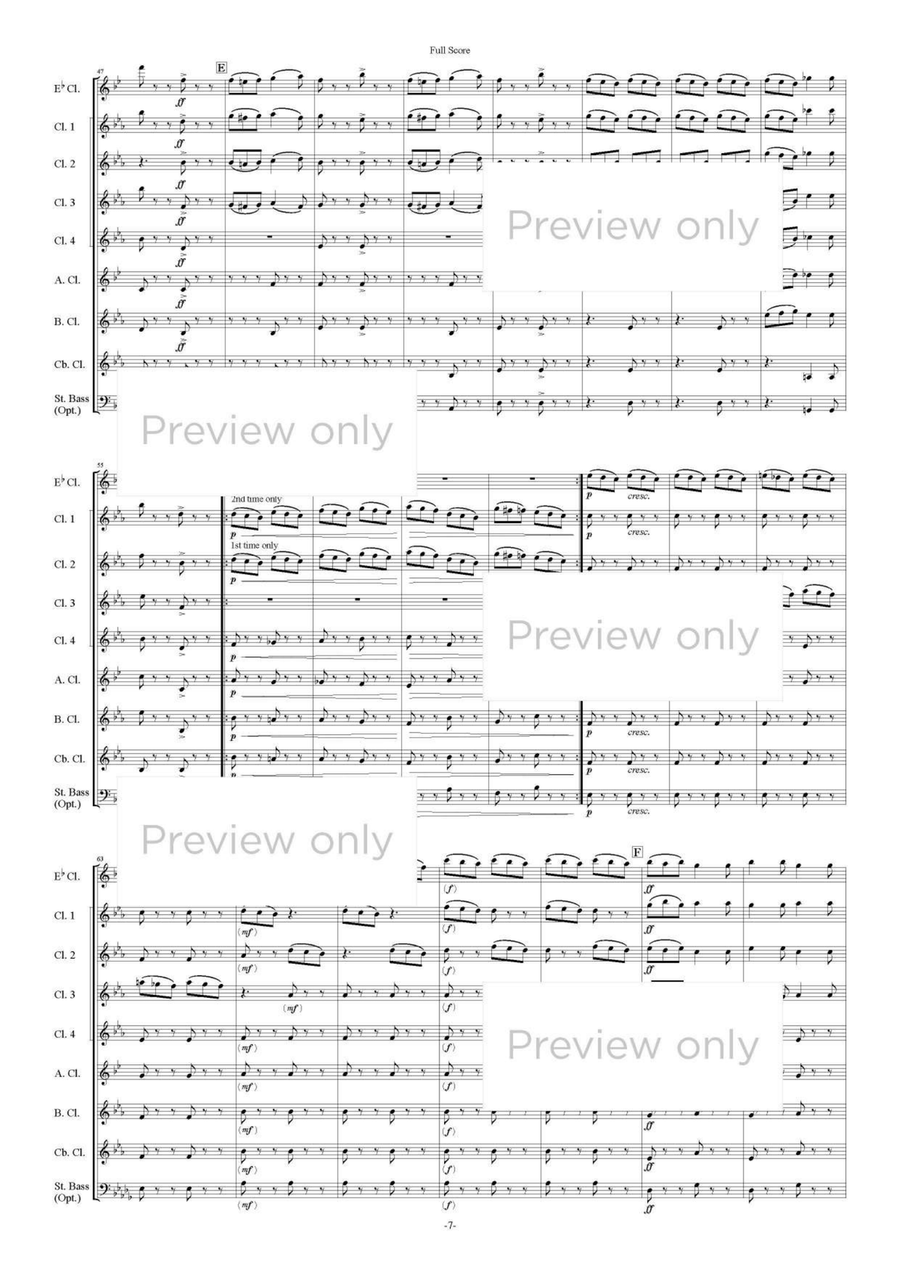 Swan Lake op.20: Pas d'action, Danse napolitaine - Clarinet Octet Clarinet Quartet scores gallery preview page 8