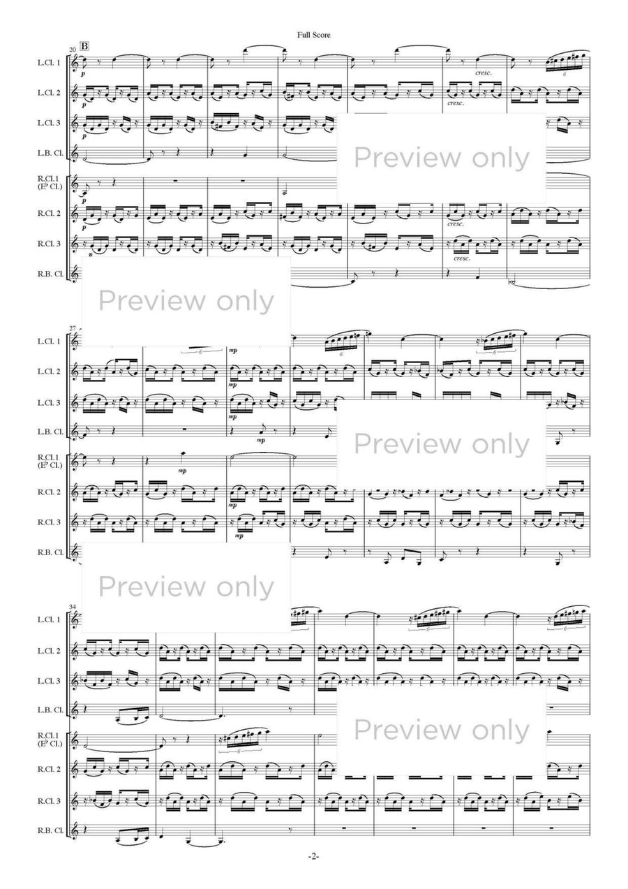Prelude for Thawing - Clarinet Octet Chamber Music scores gallery preview page 3