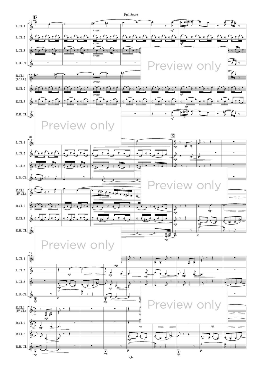 Prelude for Thawing - Clarinet Octet Chamber Music scores gallery preview page 4