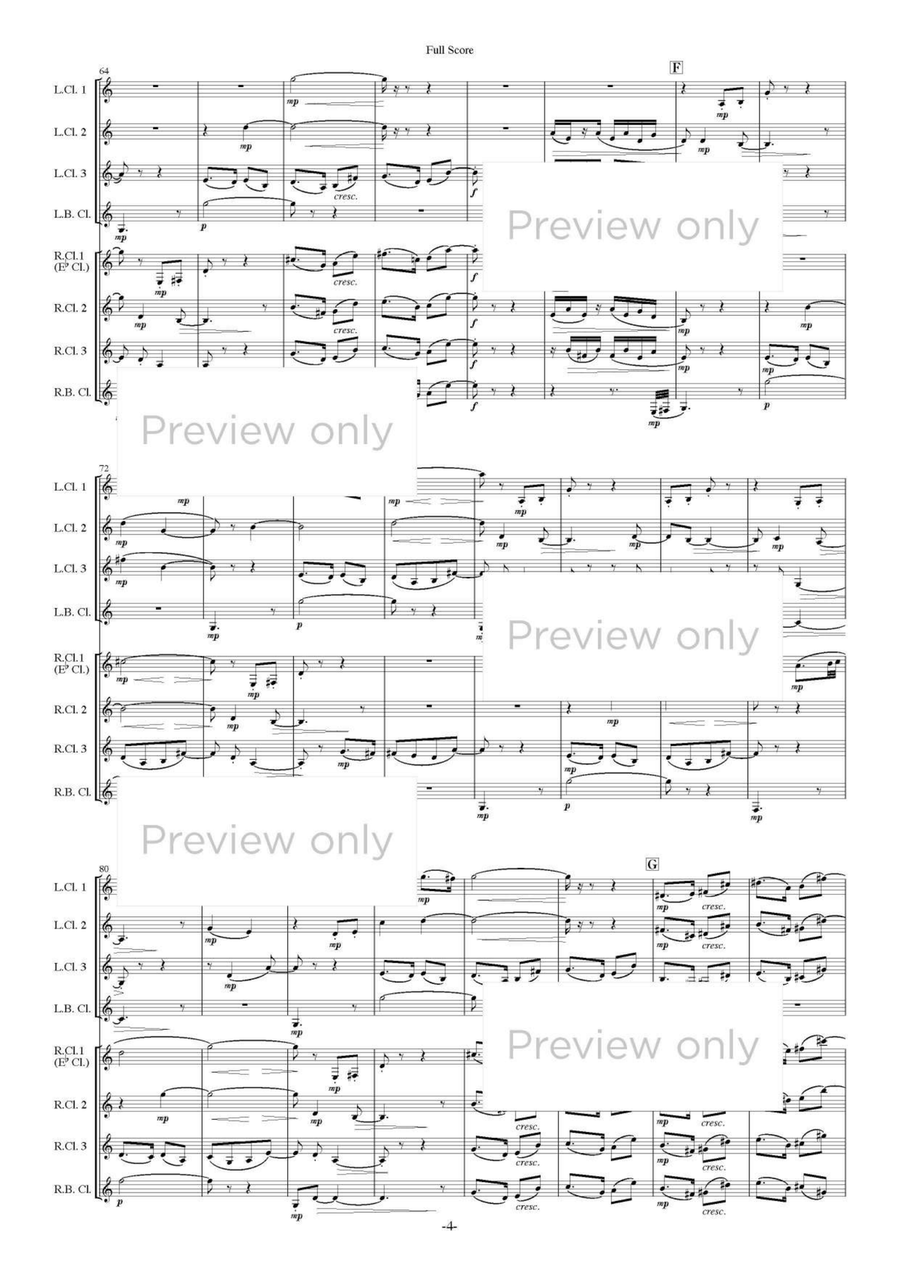 Prelude for Thawing - Clarinet Octet Chamber Music scores gallery preview page 5