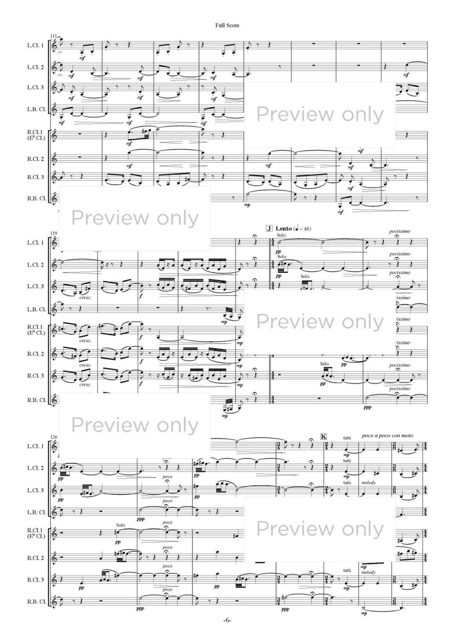 Prelude for Thawing - Clarinet Octet Chamber Music scores gallery preview page 7