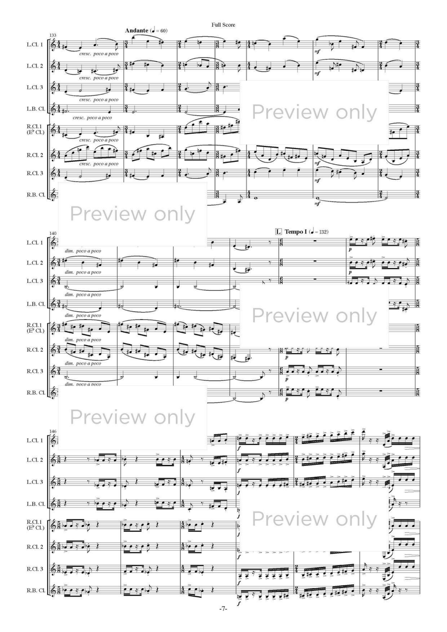 Prelude for Thawing - Clarinet Octet Chamber Music scores gallery preview page 8