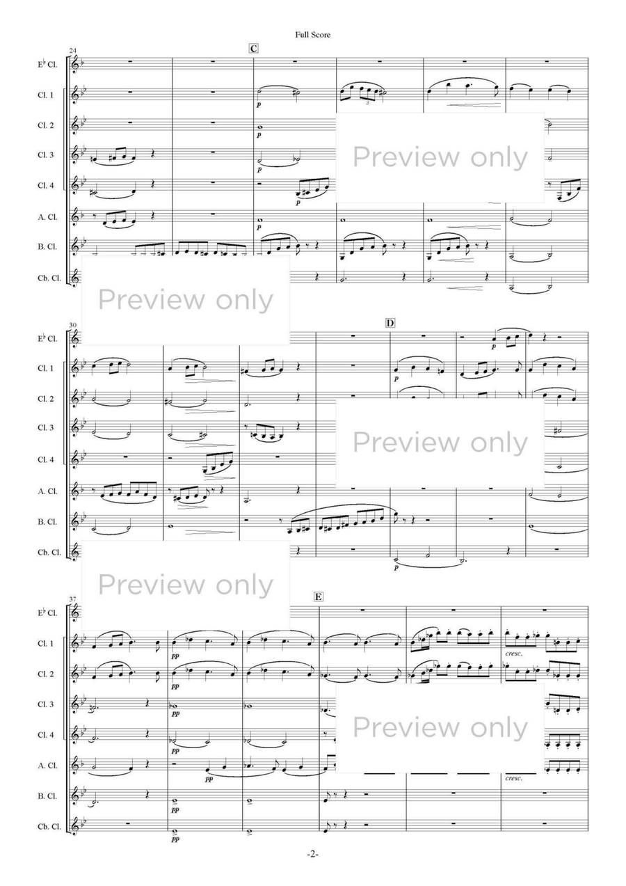 Journey of Leaf - Clarinet Octet Clarinet Quartet scores gallery preview page 3
