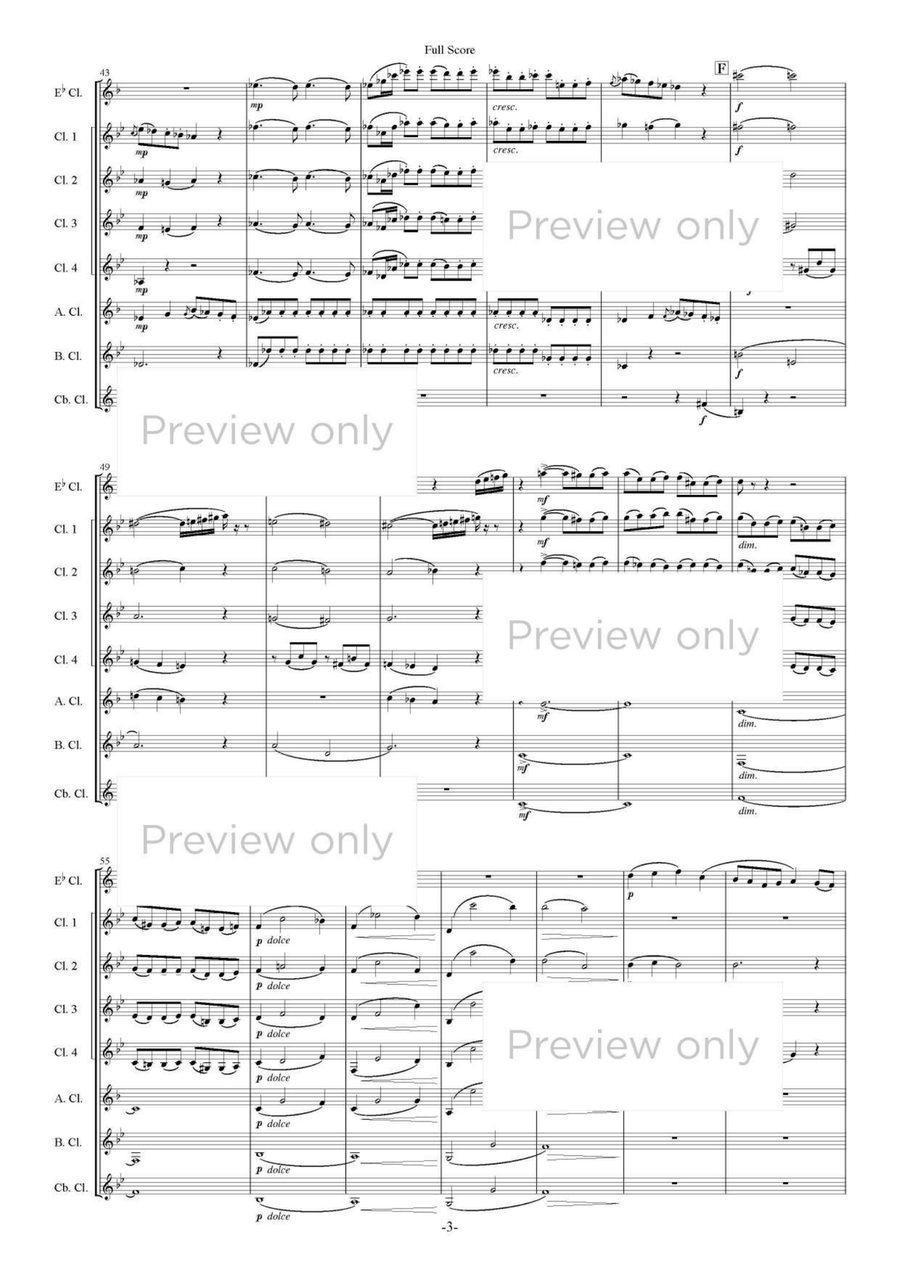 Journey of Leaf - Clarinet Octet Clarinet Quartet scores gallery preview page 4