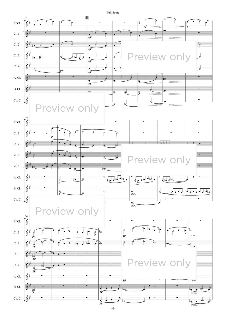 Journey of Leaf - Clarinet Octet Clarinet Quartet scores gallery preview page 5