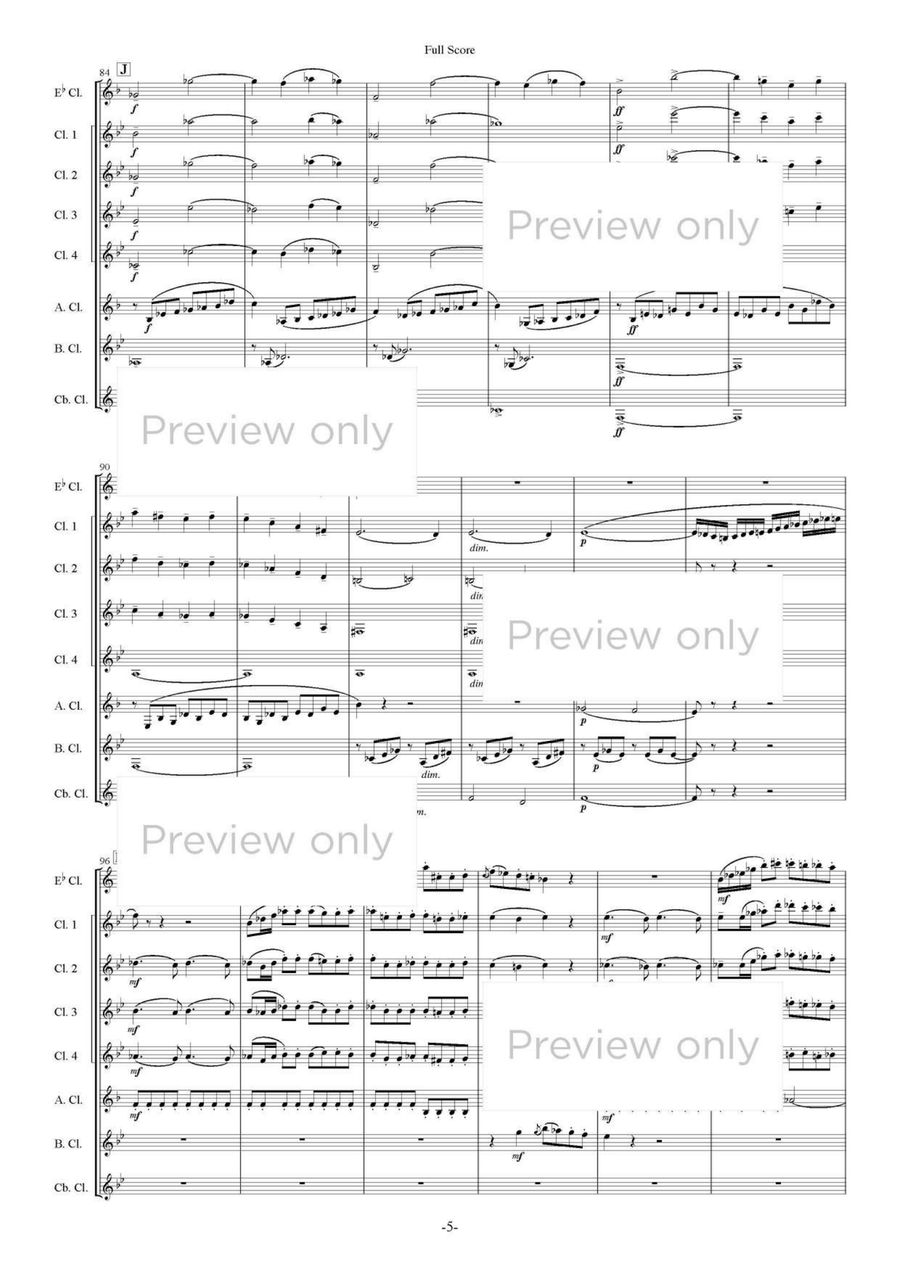 Journey of Leaf - Clarinet Octet Clarinet Quartet scores gallery preview page 6