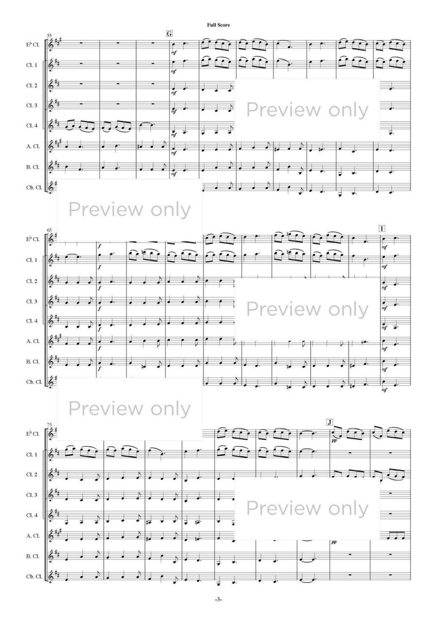 Etude - Clarinet Octet Etude - Clarinet Octet Clarinet Quartet scores gallery preview page 4