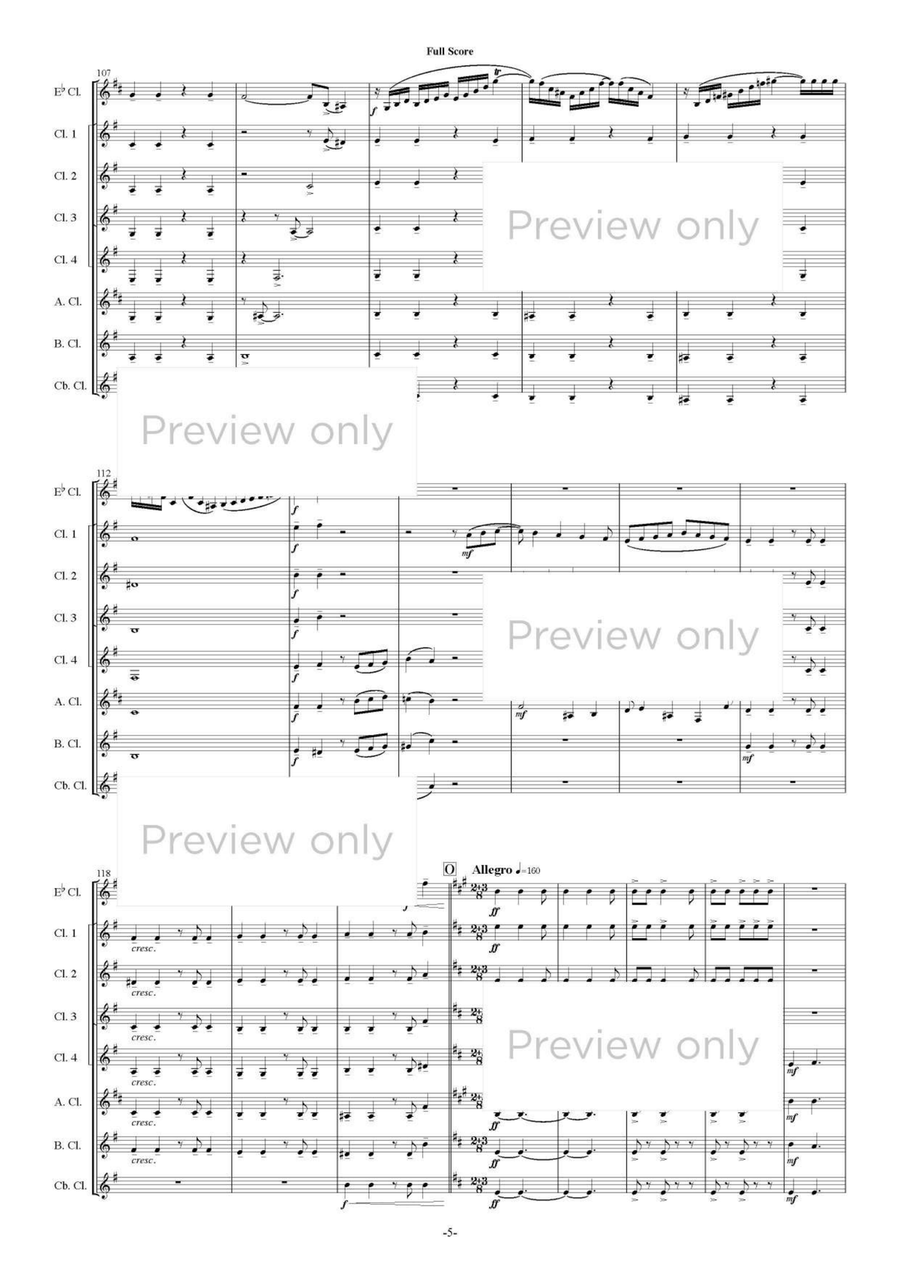 Etude - Clarinet Octet Etude - Clarinet Octet Clarinet Quartet scores gallery preview page 6