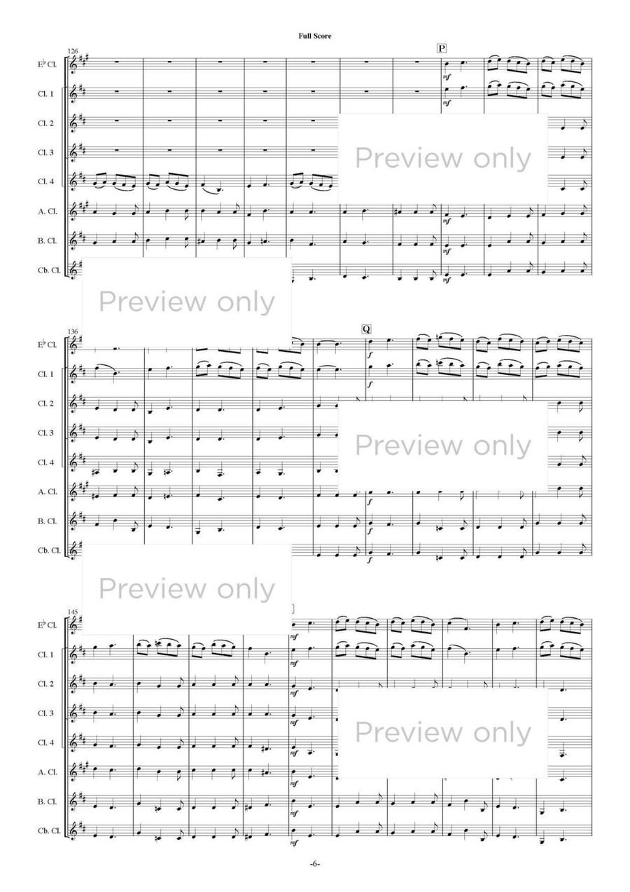 Etude - Clarinet Octet Etude - Clarinet Octet Clarinet Quartet scores gallery preview page 7