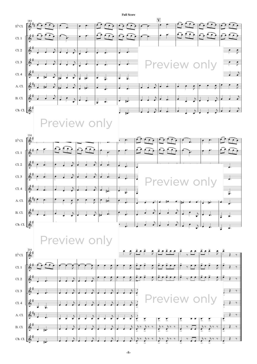 Etude - Clarinet Octet Etude - Clarinet Octet Clarinet Quartet scores gallery preview page 9