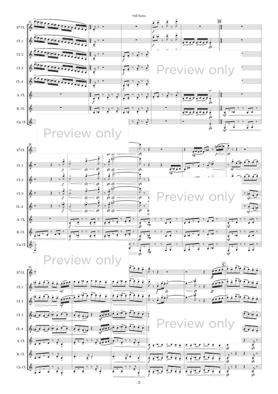 Pater Noster - Clarinet Octet Clarinet Quartet scores gallery preview page 3