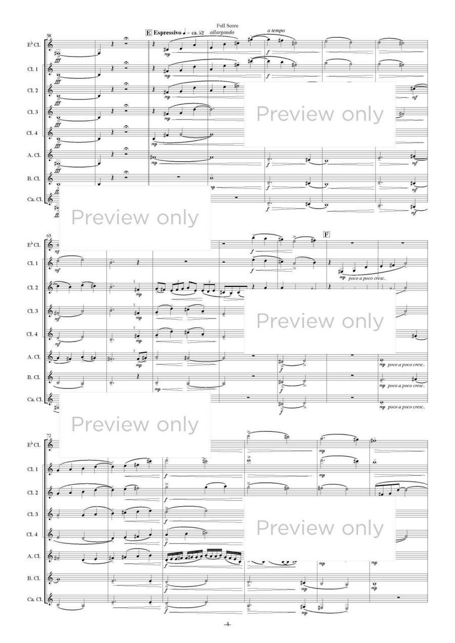 Pater Noster - Clarinet Octet Clarinet Quartet scores gallery preview page 5