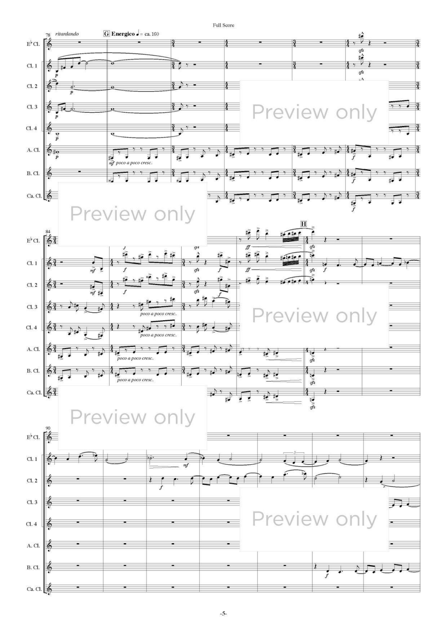 Pater Noster - Clarinet Octet Clarinet Quartet scores gallery preview page 6