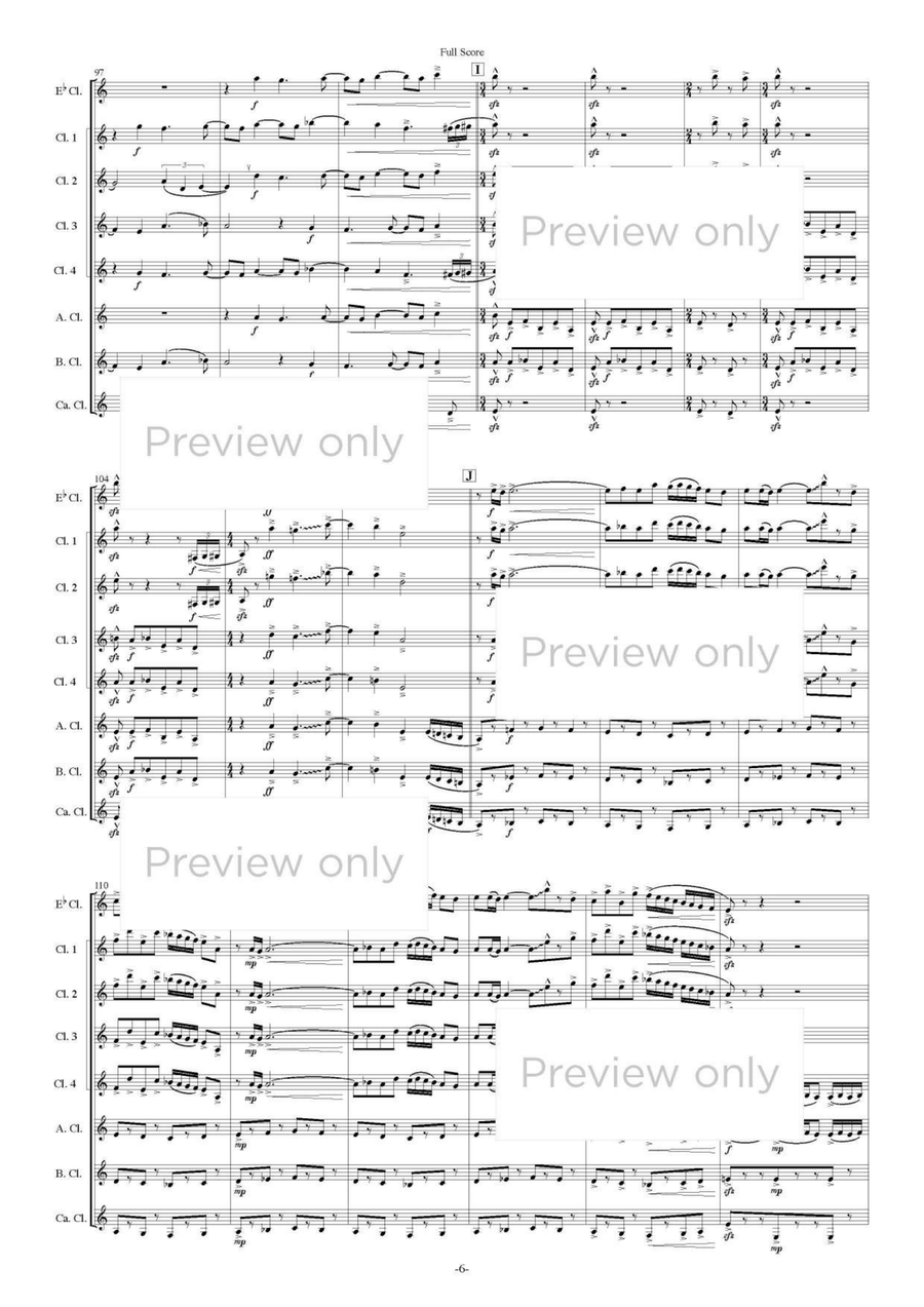 Pater Noster - Clarinet Octet Clarinet Quartet scores gallery preview page 7