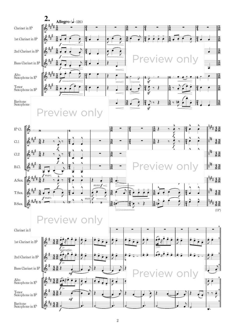 Romanian Christmas Songs Series I - Woodwind Septet Chamber Music scores gallery preview page 3