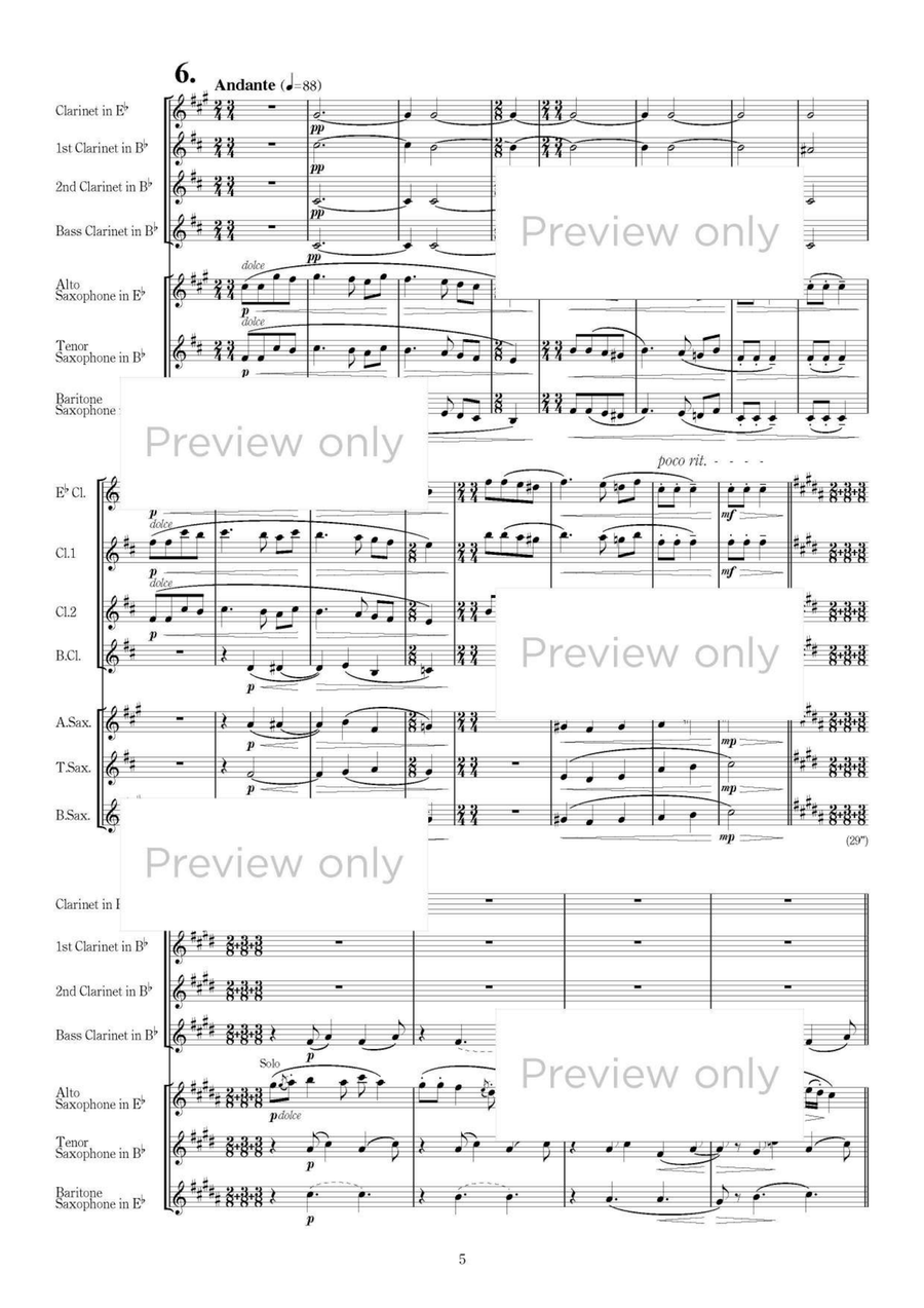 Romanian Christmas Songs Series I - Woodwind Septet Chamber Music scores gallery preview page 6
