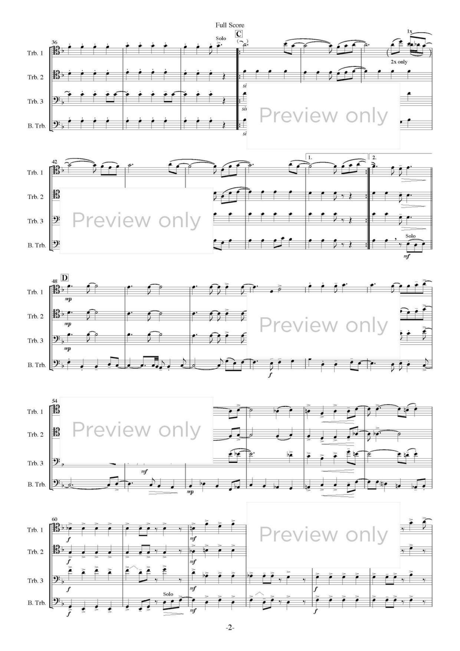 Street Songs - Trombone Quartet Trombone Quartet scores gallery preview page 3