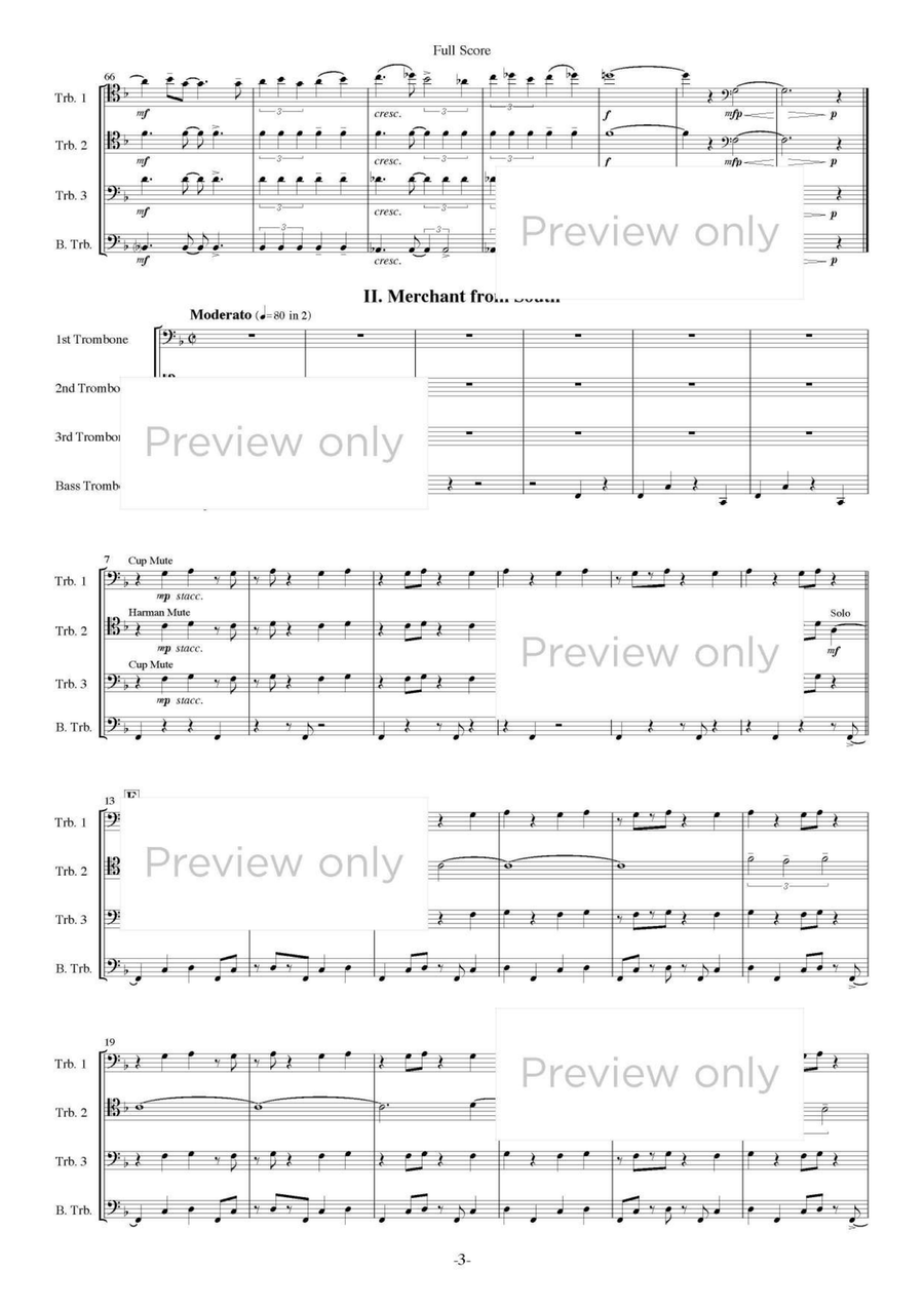 Street Songs - Trombone Quartet Trombone Quartet scores gallery preview page 4
