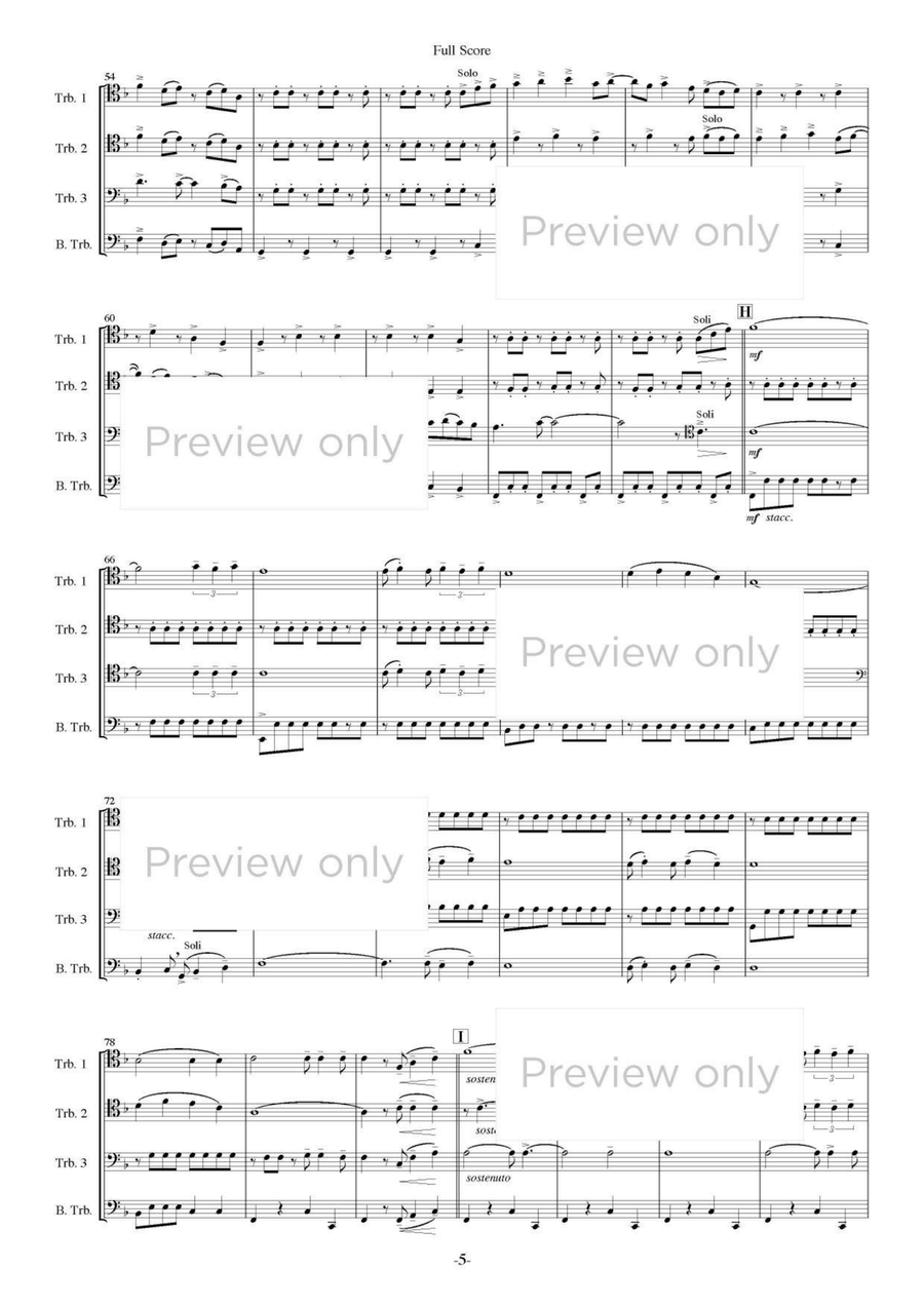 Street Songs - Trombone Quartet Trombone Quartet scores gallery preview page 6
