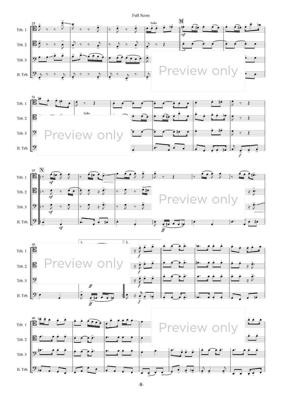 Street Songs - Trombone Quartet Trombone Quartet scores gallery preview page 9